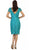 May Queen - Cap Sleeve Floral Overlaid Sheath Dress MQ1488 - 1 Pc Jade in Size L Available