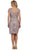 Floral Lace Overlaid Sheath Mother of the Bride Dress