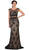 May Queen - MQ1493 Two Piece Scoop Lace and Mesh Evening Gown in Black