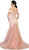 V-neck/Off-Shoulder Mermaid Evening Dress