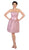 Floral Embroidered Strapless Cocktail Dress