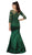 Beaded Illusion Bateau Trumpet Evening Dress
