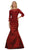 May Queen - MQ1501 Beaded Illusion Bateau Trumpet Evening Dress