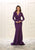 Ruched Deep V-neck Sheath Evening Dress
