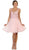 May Queen - Jeweled V-neck A-line Cocktail Dress
