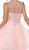 Jeweled V-neck A-line Cocktail Dress