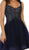 May Queen - Jeweled V-neck A-line Cocktail Dress