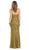 Dazzling Strapless Sequins Lace Applique and Beaded Long Dress