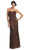 May Queen - MQ540 Strapless Sequined Lace Applique Dress