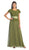 Short Sleeve Chiffon Lace Long Formal Gown