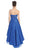 Strapless Pleated Empire High Low Prom Gown