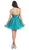 May Queen - MQ697 Bejeweled Bodice Strapless Sweetheart Cocktail Dress In Green