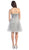 May Queen - Strapless Jeweled Cummerbund Cocktail Dress