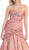 May Queen - MQ761 Strapless Sweetheart Twisted Trumpet Prom Gown In Pink