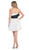 Strapless Pleated Straight-Across Cocktail Dress
