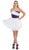 May Queen - Strapless Pleated Straight-Across Cocktail Dress