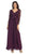 May Queen - Sheer Long Sleeve Floral Accented A-Line Evening Dress