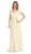 Tiered Chiffon Surplice V-Neck Formal Dress