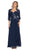 Ruched Evening Gown with Quarter Length Jacket