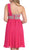 Trendy One Shoulder Strap Short Beaded Cocktail Dress