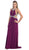 High Halter Keyhole Cutout Prom Gown