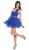 May Queen - One Shoulder Surplice Tiered Cocktail Dress