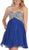 Crystal Encrusted Bust Sweetheart Cocktail Dress