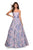 La Femme - 27507 Strapless Sweetheart Jacquard Ballgown In Multi-Color