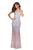 La Femme - 27609 Ombre Beaded Deep Sweetheart Trumpet Dress In Multi-Color