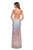 La Femme - 27609 Ombre Beaded Deep Sweetheart Trumpet Dress In Multi-Color