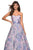 La Femme - 27507 Strapless Sweetheart Jacquard Ballgown In Multi-Color