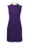 Muse - M0579M Stand-up Collar Sleeveless Ponte Shift Dress In Purple