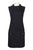 Muse - M0579M Stand-up Collar Sleeveless Ponte Shift Dress In Blue
