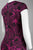 Muse - M2949M Printed Jewel Scuba Sheath Dress in Black and Pink
