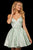 Sherri Hill - 52985 V-Neck A-Line Short Dress In Green