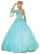 Embroidered Long Sleeve Quinceanera Ballgown
