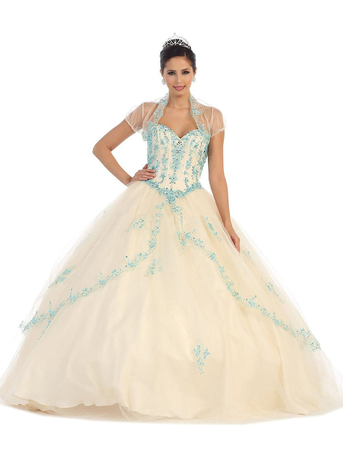 Bedazzled Sweetheart QuinceaÃ±era Ball Gown