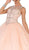 May Queen - LK75 Lace Applique Illusion Neck Ball Gown