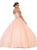 May Queen - LK75 Lace Applique Illusion Neck Ball Gown