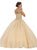 May Queen - LK75 Lace Applique Illusion Neck Ball Gown