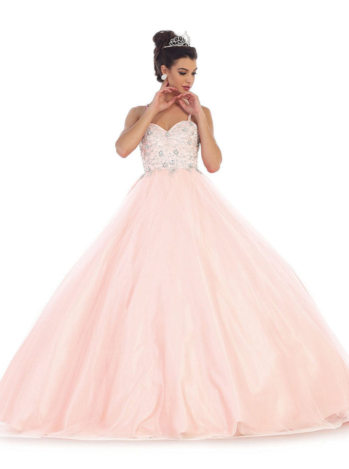 Jeweled Sweetheart Glittering Prom Ball Gown