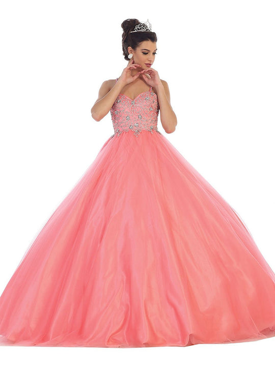 May Queen - Jeweled Sweetheart Glittering Prom Ball Gown