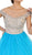 Cap Sleeve Crystal Embellished Quinceanera Ballgown