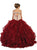 May Queen - Beaded Off-Shoulder Ruffled Quinceanera Ballgown