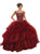 Embellished Illusion Off-Shoulder Ruffled Quinceanera Ballgown