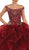 May Queen - Embellished Illusion Off-Shoulder Ruffled Quinceanera Ballgown
