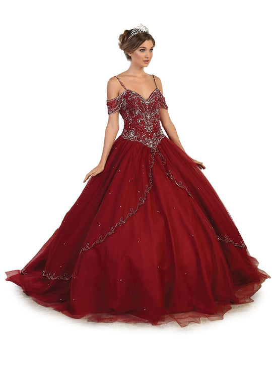 May Queen - Bejeweled Sweetheart Quinceanera Ballgown