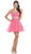 Asymmetrical Shirred Bodice A-Line Cocktail Dress