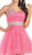 May Queen - Asymmetrical Shirred Bodice A-Line Cocktail Dress