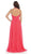 Shirred Cutout Halter A-Line Long Evening Dress